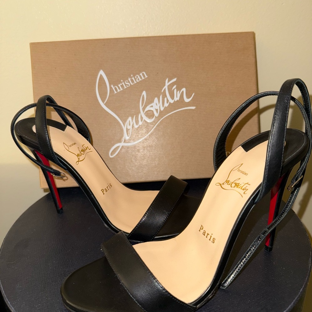 Christian Louboutin Loubigirl black leather heels 38.5